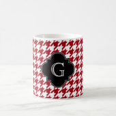 Cranberry Welches Hahnentrittmuster Blk Quatrefoli Kaffeetasse (Mittel)