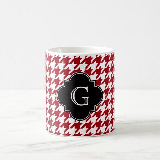 Cranberry Welches Hahnentrittmuster Blk Quatrefoli Kaffeetasse (Mittel)