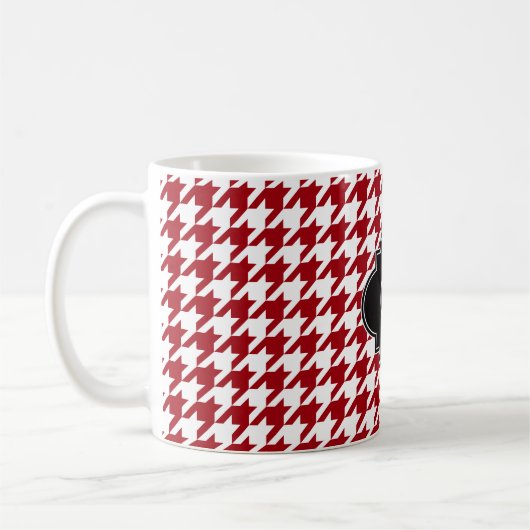 Cranberry Welches Hahnentrittmuster Blk Quatrefoli Kaffeetasse (Links)
