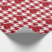 Cranberry Welches Hahnentrittmuster Cran Quatrefol Geschenkpapier (Ecke)