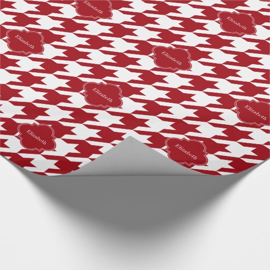 Cranberry Welches Hahnentrittmuster Cran Quatrefol Geschenkpapier (Ecke)