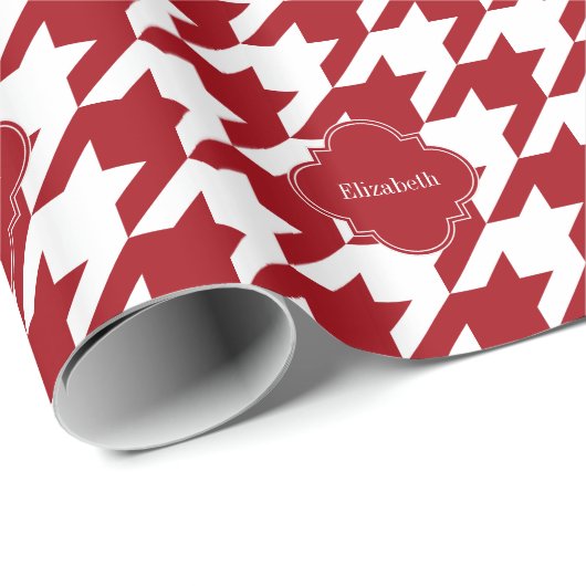 Cranberry Welches Hahnentrittmuster Cran Quatrefol Geschenkpapier (Rolleneckpunkt)