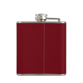 Cranberry Wine Burgund Behalte Ruhe und Ihren Text Flachmann (Rückseite)