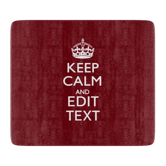 Cranberry Wine Burgund Dekoration Behalte Beruhigu Schneidebrett (Vorderseite)