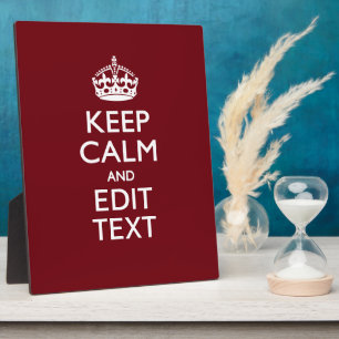Cranberry Wine Burgundy Decor Keep Calm Your Text Fotoplatte