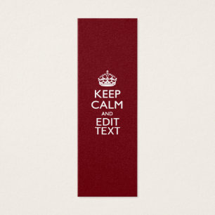 Cranberry Wine Burgundy Keep Calm mit Ihrem Text