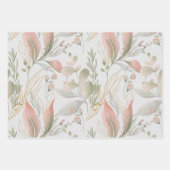 Cranberry Winter Floral Geschenkpapier Set (Vorderseite 2)