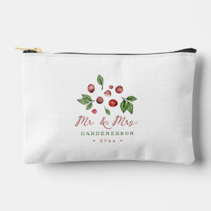Cranberry Winter Hochzeitsdatum Zubehörtasche