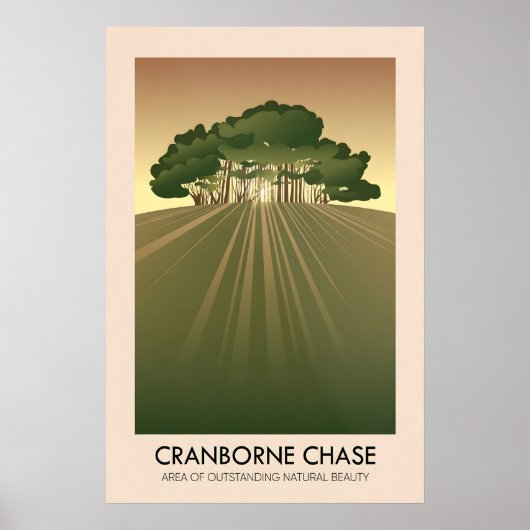 Cranborne Chase AONB Reiseplakat Poster (Vorne)