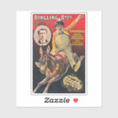 Crandall der Clown Darstellend mit seinem Maultier Aufkleber (Blatt)