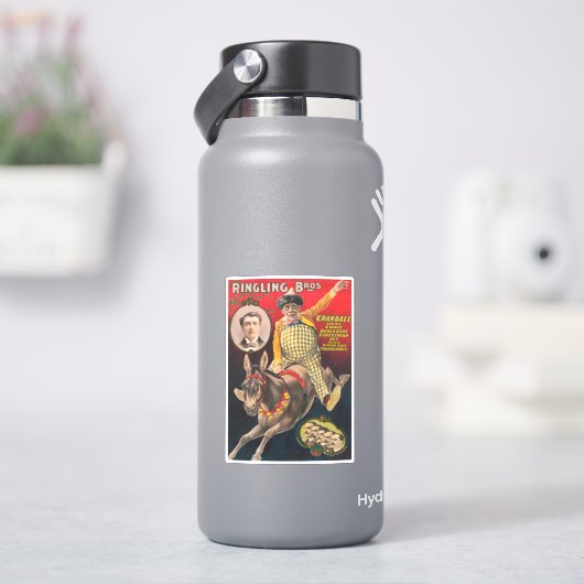 Crandall der Clown Darstellend mit seinem Maultier Aufkleber (HydroFlask)