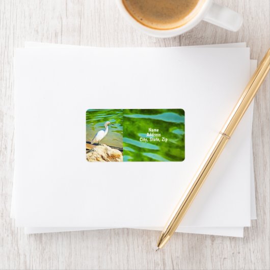 Crane am Mismaloya River 0335 Anschrift Adressaufkleber (Insitu)