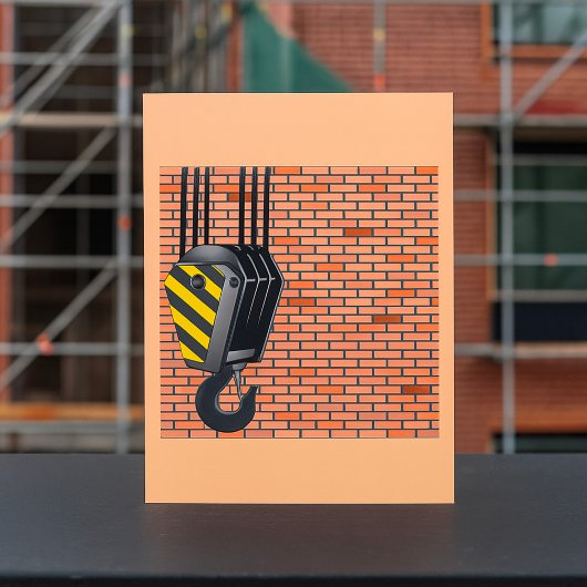 Crane And Hook Machinery Invitations Einladung