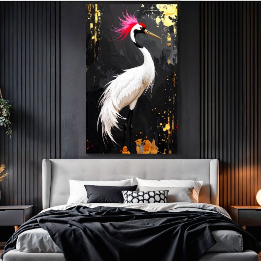 Crane Art  - Contemporary Asian‑Inspired Design Leinwanddruck