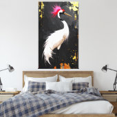 Crane Art  - Contemporary Asian‑Inspired Design Leinwanddruck (Insitu (Schlafzimmer))