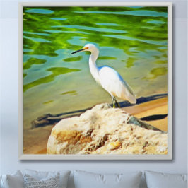 Crane auf dem Mismaloya River 0335 Art Print Poster
