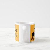 Crane Backhoe, Yellow Black, Worker  Espressotasse (Rückseite)