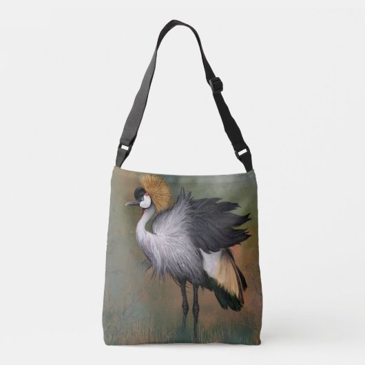 Crane Bird Crossbody Bag Tragetaschen Mit Langen Trägern (Rückseite)