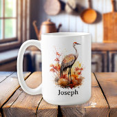 Crane Bird Herbst Wildlife Kaffeetasse