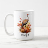 Crane Bird Herbst Wildlife Kaffeetasse (Links)