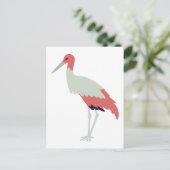 Crane Bird Postkarte (Stehend Vorderseite)