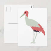 Crane Bird Postkarte (Vorne/Hinten)