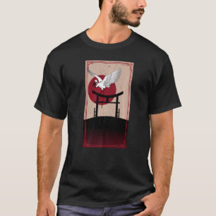 Crane Bird Retro Vintag 90 Style Japanisch Grafik T-Shirt