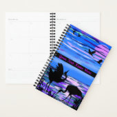 Crane Birds Sunset Lake Planner mit benutzerdefini Planer (Anzeige)