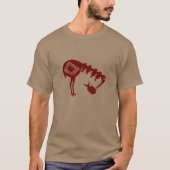 Crane Eating Fish - Mimbres Potteric Design T-Shirt (Vorderseite)
