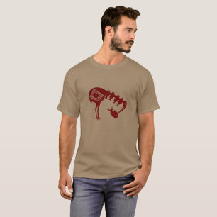 Crane Eating Fish - Mimbres Potteric Design T-Shirt
