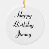 Crane Fly Custom Geburtstag Keramik Ornament (Hinten)