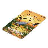 Crane in Keoladeo National Park India Travel Magnet (Linke Seite)