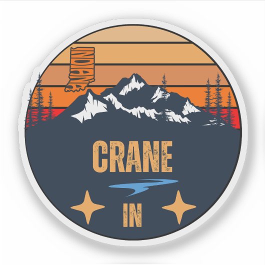 Crane, Indiana Aufkleber (Vorderseite)