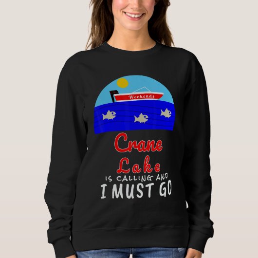 Crane Lake Minnesota Souvenir Sweatshirt (Vorderseite)