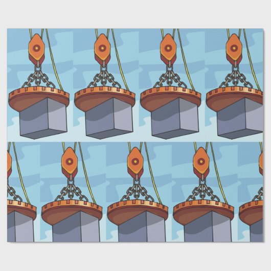 Crane Lifting Geschenkpapier (Flach)