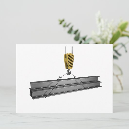 Crane Lifting Girders Einladungen