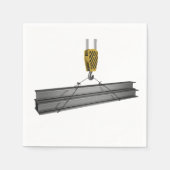 Crane Lifting Girders Paper Napkins Serviette (Vorderseite)