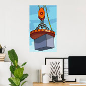 Crane Lifting Poster