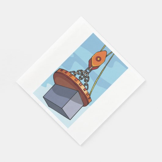 Crane Lifting Serviette (Ecke)