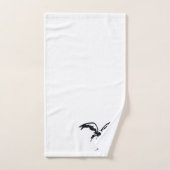 Crane Line Art Badhandtuch Set (Handtuch)