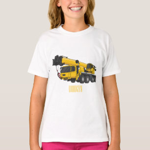 Crane LKW Cartoon Illustration der Schürze von Kin T-Shirt