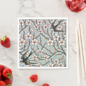 Crane - Mandelblüten und Schwalben Serviette (Beispiel)