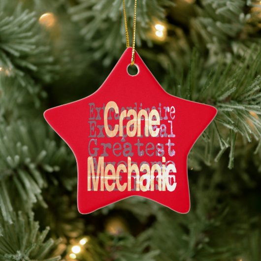 Crane Mechanic Extraordinaire Keramik Ornament (Baum)