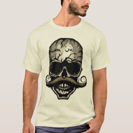 crane_moustache_hipster_kopf_de_mort_skull_2901_Q T-Shirt