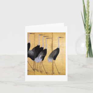 Crane, Ogata Korin, japanische Kunst Karte