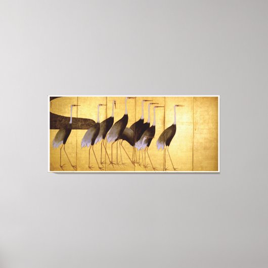 Crane, Ogata Korin, japanische Kunst Leinwanddruck (Vorderseite)