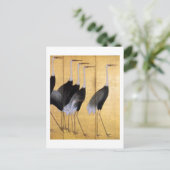 Crane, Ogata Korin, japanische Kunst Postkarte (Stehend Vorderseite)