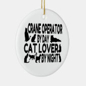 Crane Operator Cat Lover Keramikornament (Rechts)