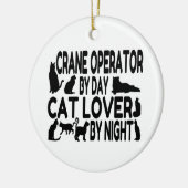 Crane Operator Cat Lover Keramikornament (Links)