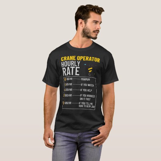 Crane Operator Construction Worker Tower Training T-Shirt (Vorne ganz)